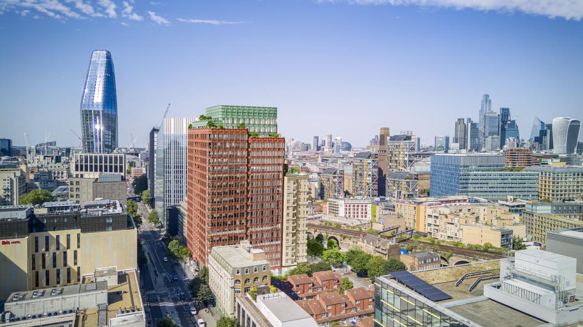 220 Blackfriars aerial view North