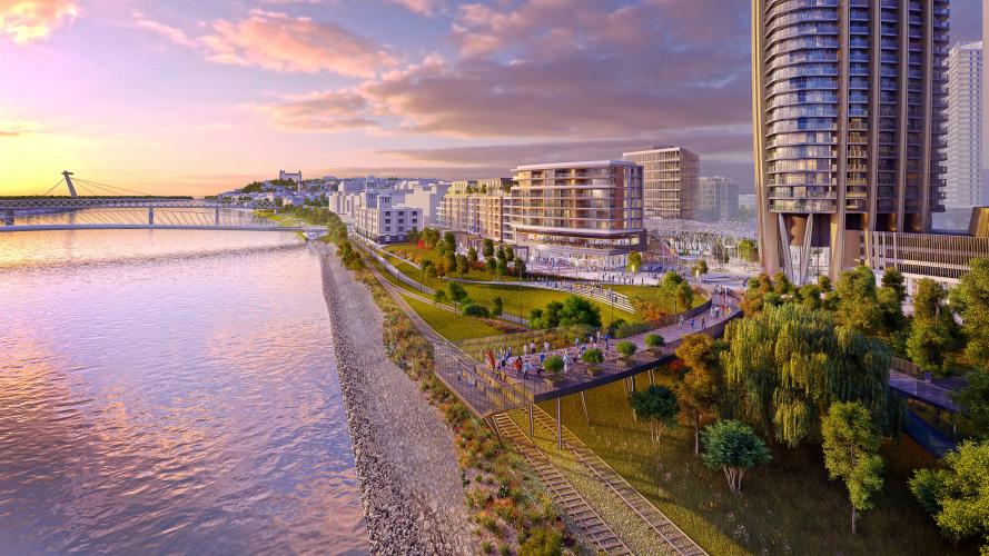 eurovea II riverbank